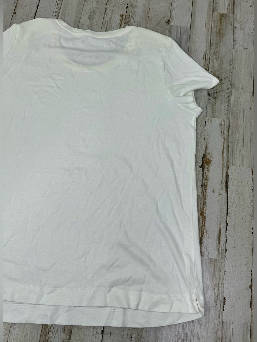J. Jill Womens Size L White Shoulder Sleeve Tee 100% Pima Cotton - Picture 9 of 10